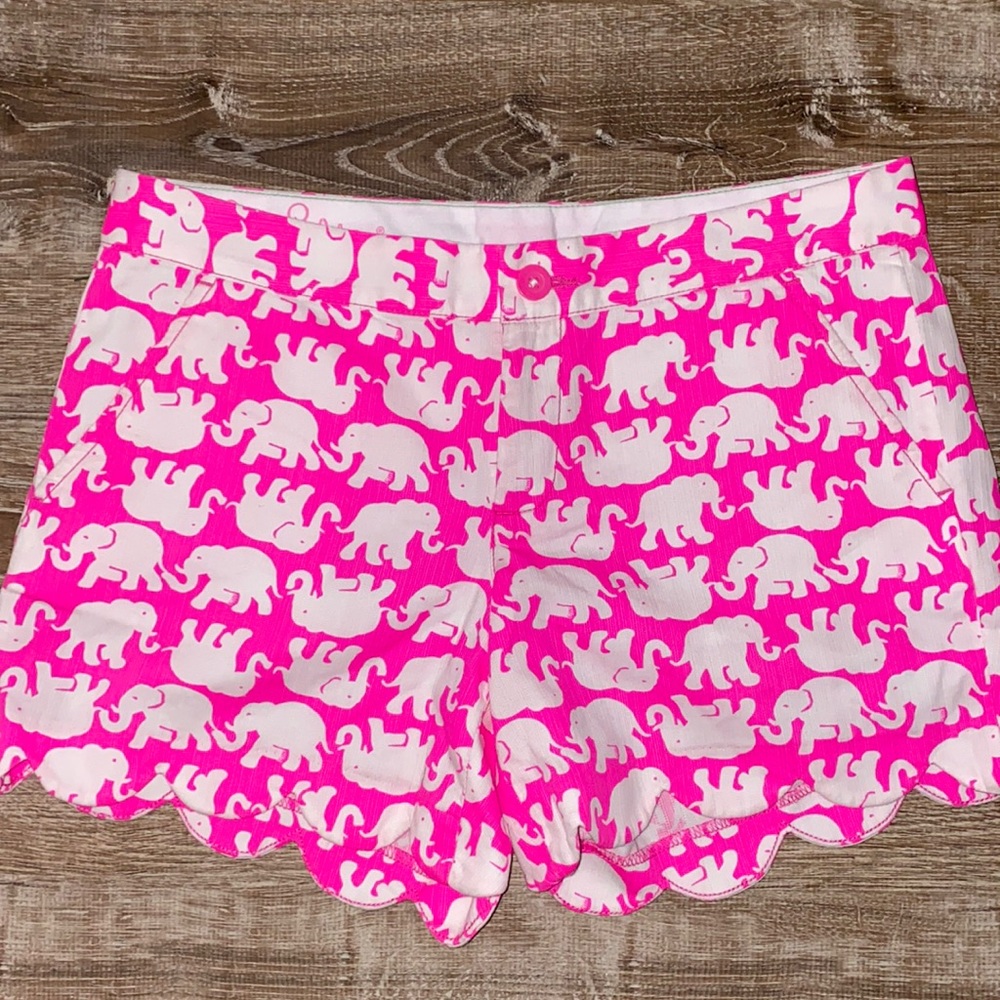 Lilly Pulitzer pink elephant shorts